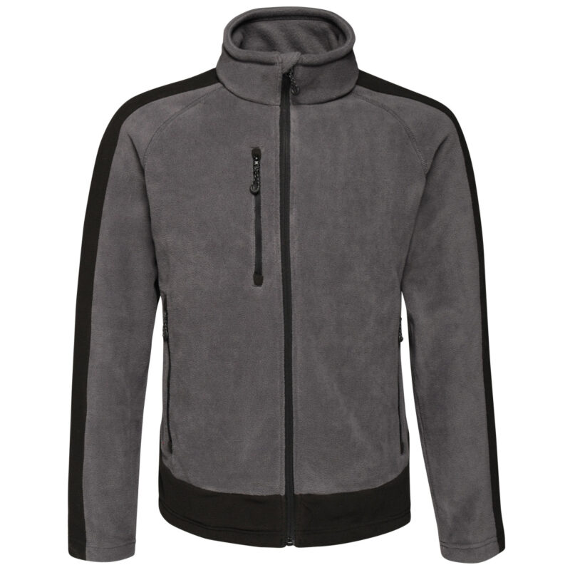 Regatta Contrast 300 Full Zip Fleece Seal Grey and Black