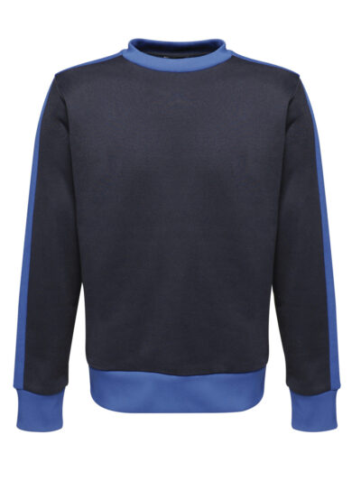 Regatta Contrast Crew Sweat Navy and New Royal