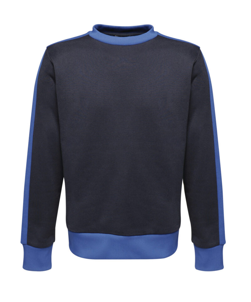 Regatta Contrast Crew Sweat Navy and New Royal