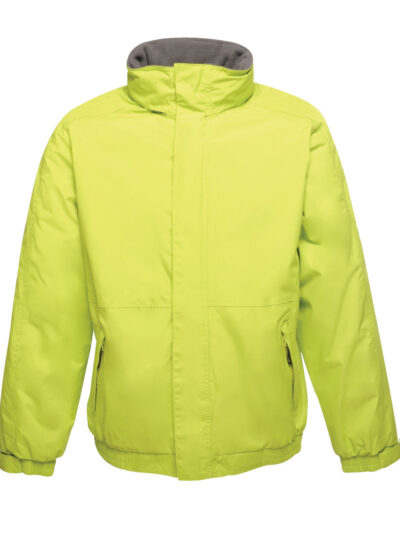 Regatta Dover Men's Fleece Lined Bomber Jacket Key Lime and Seal Grey