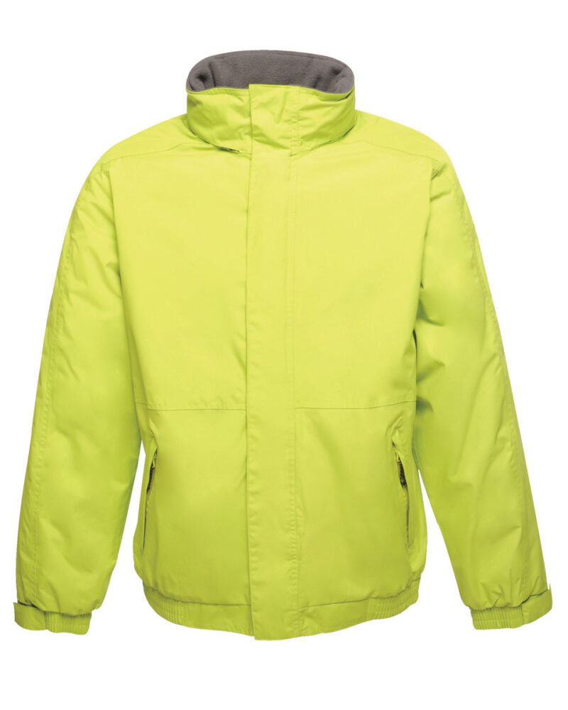 Regatta Dover Men's Fleece Lined Bomber Jacket Key Lime and Seal Grey