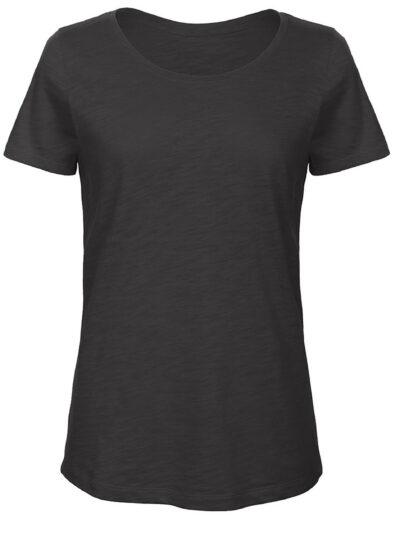 B&C Women's Organic Inspire Slub Tee Chic Black