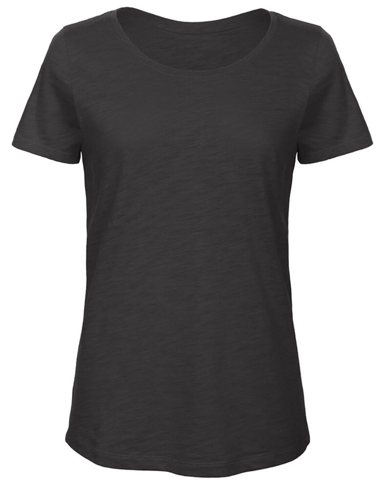 B&C Women's Organic Inspire Slub Tee Chic Black