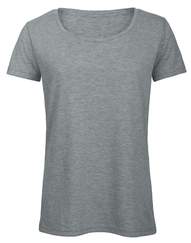 B&C Women's Triblend Tee Heather Light Grey