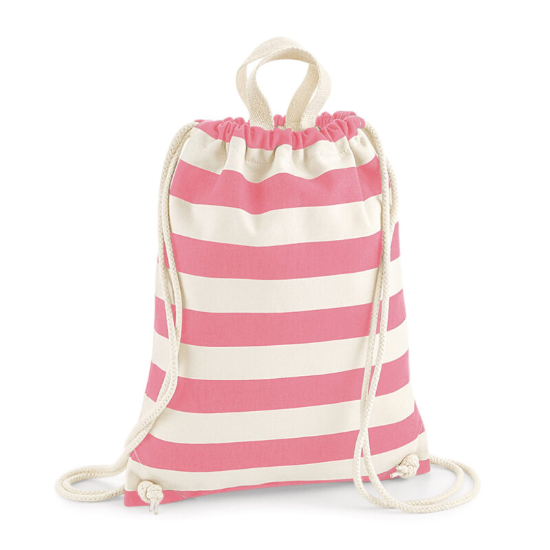 Westford Mill Nautical Gymsac Natural and Pink