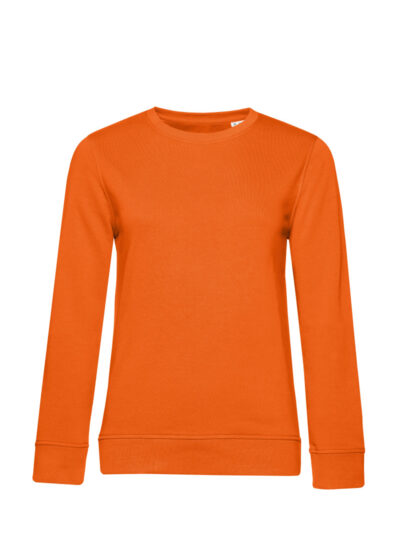 B&C Women's Organic Crew Neck Sweat Pure Orange