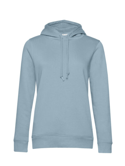 B&C Women's Organic Hooded Sweat Blue Fog