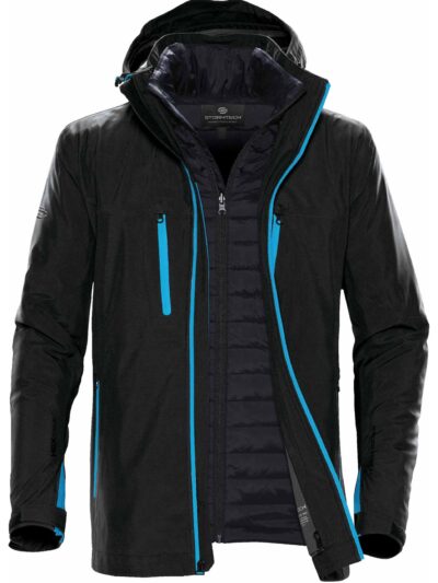 Stormtech Men's Matrix System Jacket Black and Electric Blue