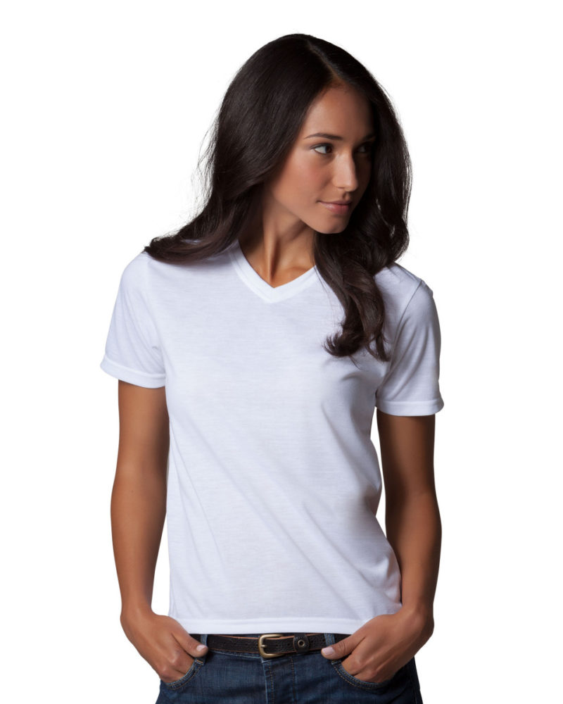 Women's Short Sleeve Subli Plus V-Neck T-Shirt